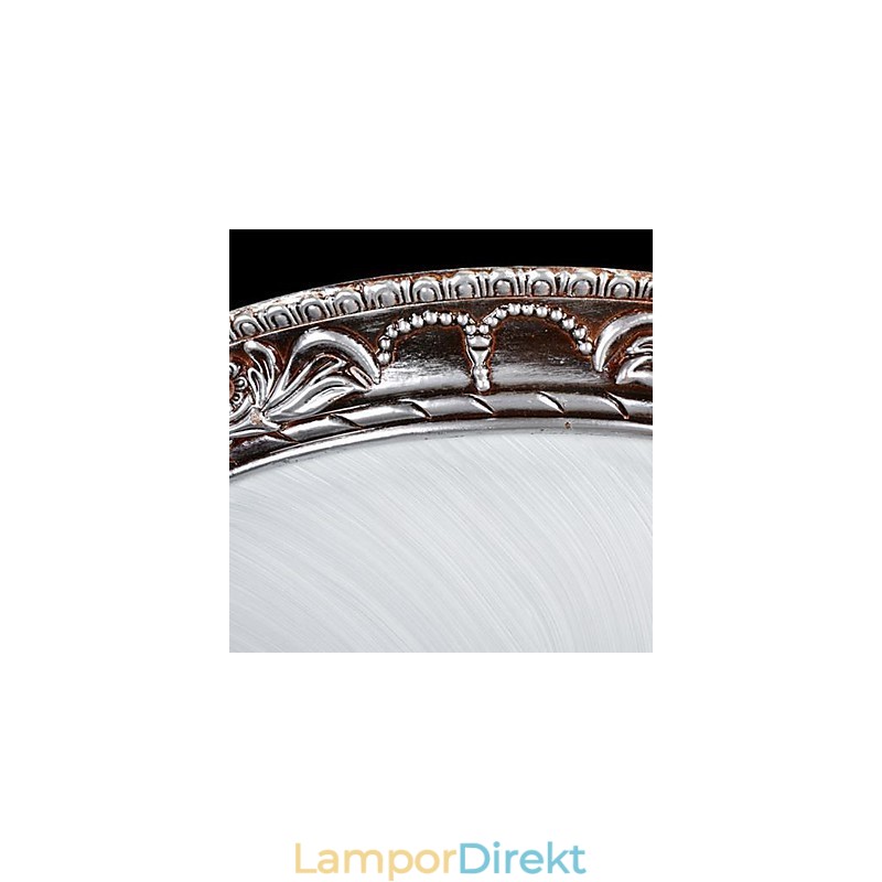 Flush Mount Light Glas Resin Silver Carving Retro European Classic