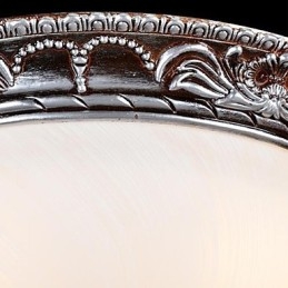 Flush Mount Light Glas Resin Silver Carving Retro European Classic