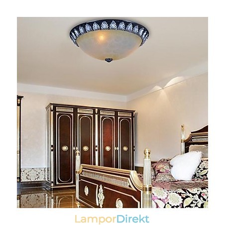 Flush Mount Ljusmönster Glas Resin Silver Carving European Classic Flush Mount Ljusmönster Glas Resin Silver Carving European Classic