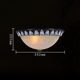 Flush Mount Ljusmönster Glas Resin Silver Carving European Classic