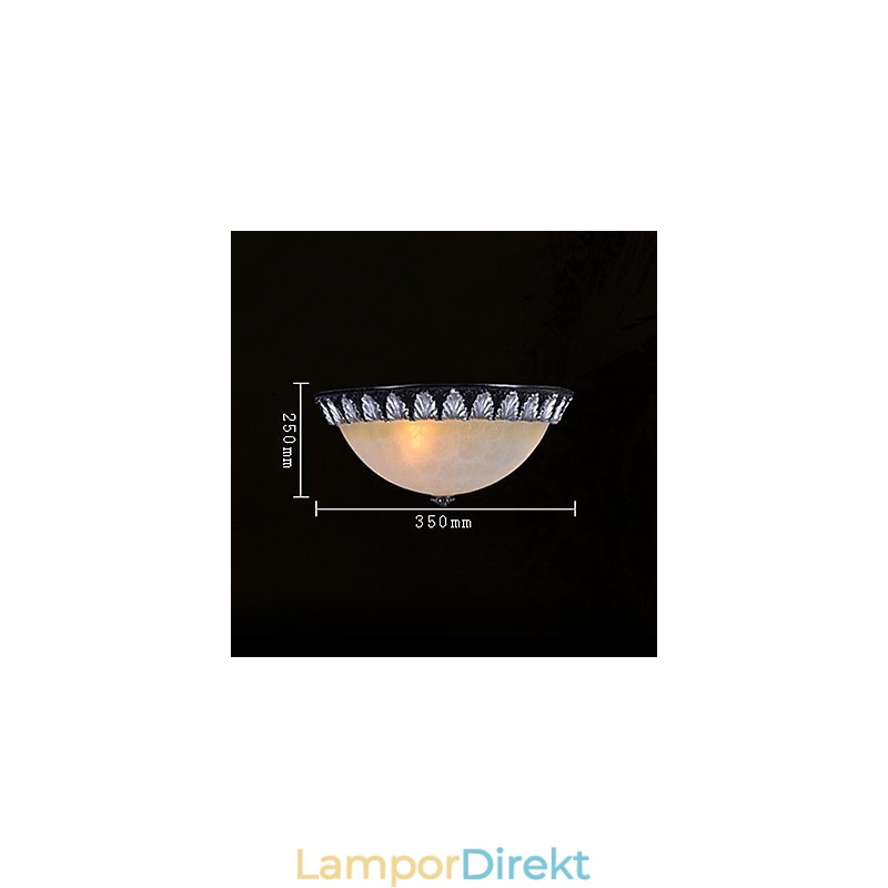Flush Mount Ljusmönster Glas Resin Silver Carving European Classic
