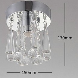 Modern Crystal 1 Lights Flush Mount I Kronform