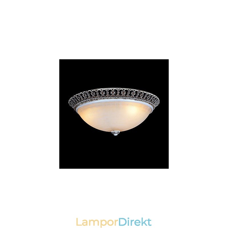 Mörkbrun Flush Mount Ljus Glas Resin Mönster Carving European Classic