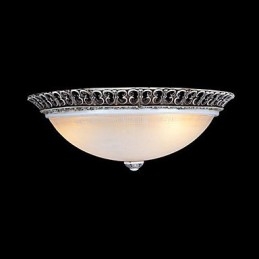 Mörkbrun Flush Mount Ljus Glas Resin Mönster Carving European Classic