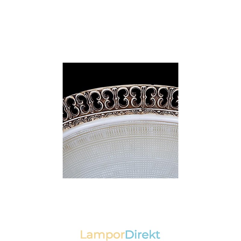Mörkbrun Flush Mount Ljus Glas Resin Mönster Carving European Classic