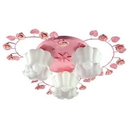 Creative Lamp Lamp Contracted Rural Sweet Pink Rose 3 Absorbera Dome Light