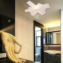 Flush Mount Light Vit Varmvitt Ljus Mode Enkel Creative Propeller
