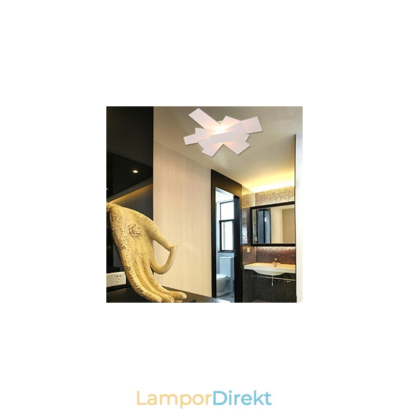 Flush Mount Light Vit Varmvitt Ljus Mode Enkel Creative Propeller