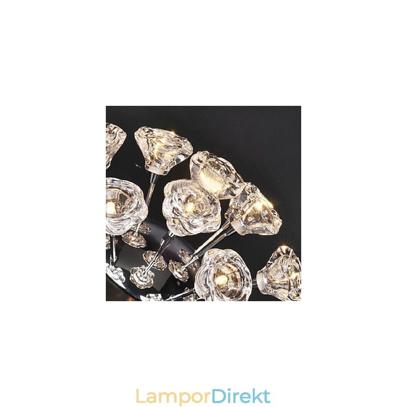 Modern Och Modern Rustik Lodge Chrome Metal Flush Mount