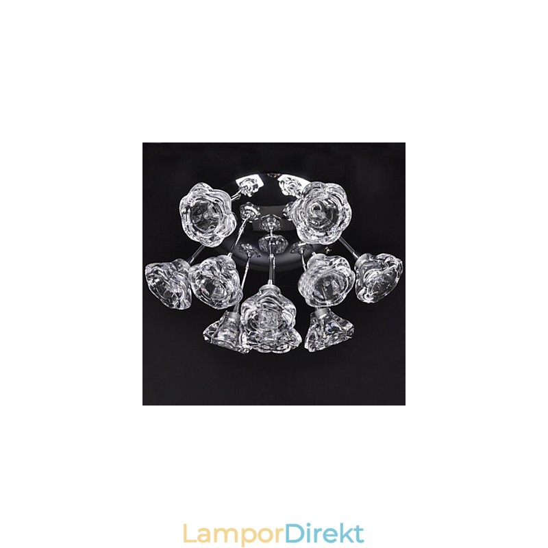 Modern Och Modern Rustik Lodge Chrome Metal Flush Mount
