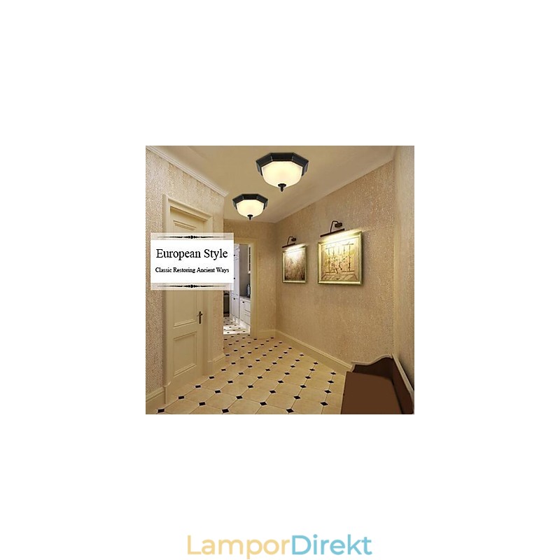 Traditionell Klassisk Retro Mini Style Andra Metall Flush Mount