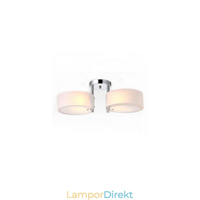 Flush Mount Modern Contemporary 2 Lights Ceiling Light Metal