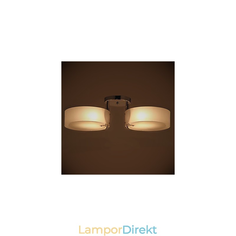 Flush Mount Modern Contemporary 2 Lights Ceiling Light Metal