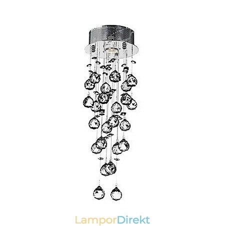 Crystal Flush Mount 1 Ljus Modern Järngalvanisering Crystal Flush Mount 1 Ljus Modern Järngalvanisering