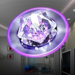 Modern Och Modern Kristallkrom Kristall Infälld