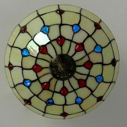 30*19Cm Europa Typ Stil Smidesjärn Pnd Svans På Halvkupol Ljusfärgat Glas Sittlampa