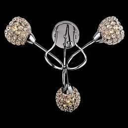 Modern Och Modern Traditionell Klassisk Kristall Galvaniserad Metall Hänglampa Flush Mount