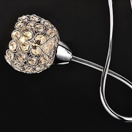 Modern Och Modern Traditionell Klassisk Kristall Galvaniserad Metall Hänglampa Flush Mount