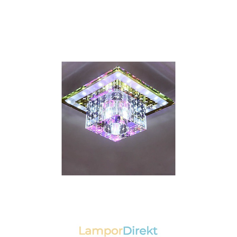 Kristall Taklampa Spotlight Smd 3W Creative Lamp Rör Ljus Färgglad Färg Kupolljus