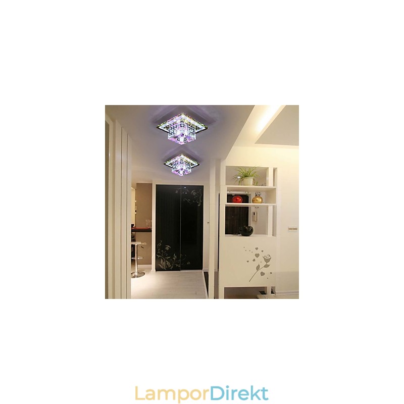 Kristall Taklampa Spotlight Smd 3W Creative Lamp Rör Ljus Färgglad Färg Kupolljus