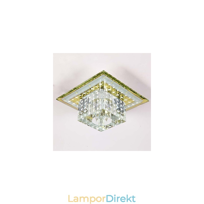 Kristall Taklampa Spotlight Smd 3W Creative Lamp Rör Ljus Färgglad Färg Kupolljus