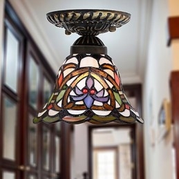 European Rural Creative Arts Målat Glas Absorbera Dome Lamp Light