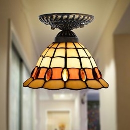 European Rural Creative Arts Målat Glas Absorbera Dome Lamp Light