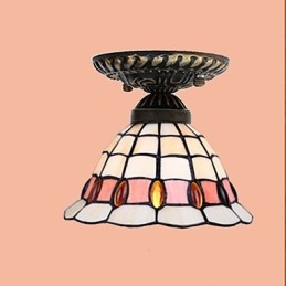 European Rural Creative Arts Målat Glas Absorbera Dome Lamp Light