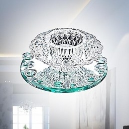 Modern Och Modern Kristall Mini Style Chrome Metal Flush Mount