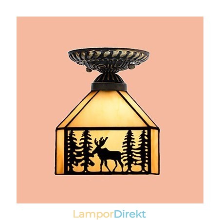 Christmas European Rural Creative Arts Målat Glas Absorbera Dome Lamp Light Christmas European Rural Creative Arts Målat Glas Absorbera Dome Lamp Light