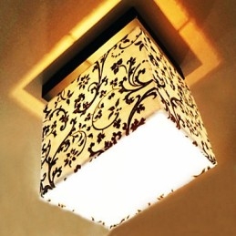 Modern Samtida Målning Metal Flush Mount