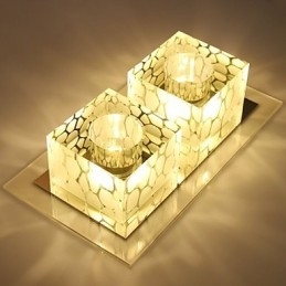 27*15*5Cm Kristall Taklampa Spotlight Smd 6W Creative Lamp Rör Ljus Färgglad Färg Kupolljus