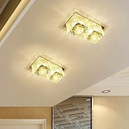 27*15*5Cm Kristall Taklampa Spotlight Smd 6W Creative Lamp Rör Ljus Färgglad Färg Kupolljus