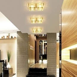 27*15*5Cm Kristall Taklampa Spotlight Smd 6W Creative Lamp Rör Ljus Färgglad Färg Kupolljus