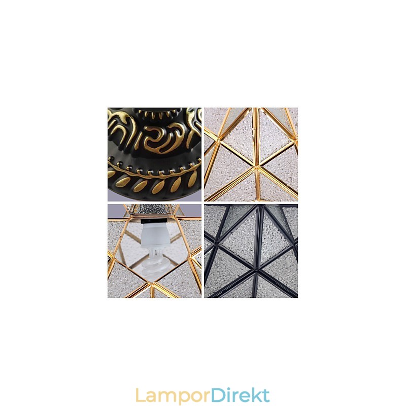 European Rural Creative Arts Målat Glasstjärnor För Att Absorbera Kupollampans Ljus