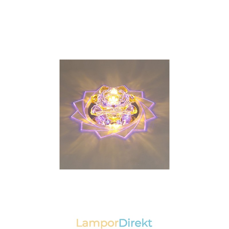 20*8,5 Cm Mini Crystal Taklampa Spotlight 3W Creative Lamp Rör Ljus Färgglad Färg Fyrkantig Dome Light