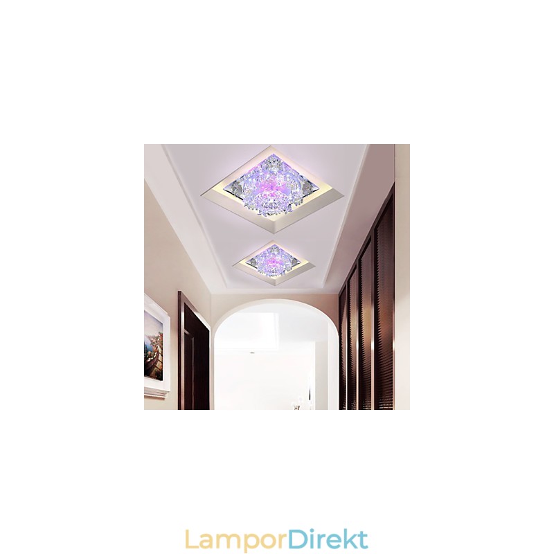 Fyrkantig Smittkoppslampa Light Crystal Light Creatives Dome Light Tube Lamp Light