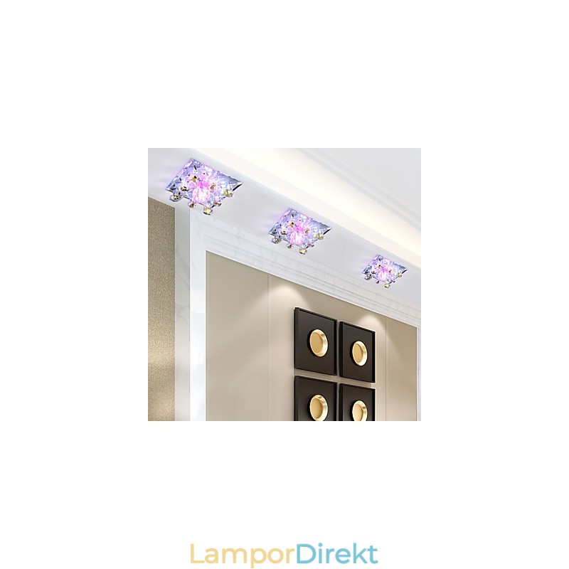 Fyrkantig Smittkoppslampa Light Crystal Light Creatives Dome Light Tube Lamp Light