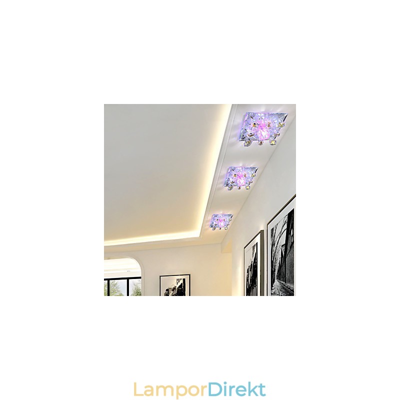 Fyrkantig Smittkoppslampa Light Crystal Light Creatives Dome Light Tube Lamp Light