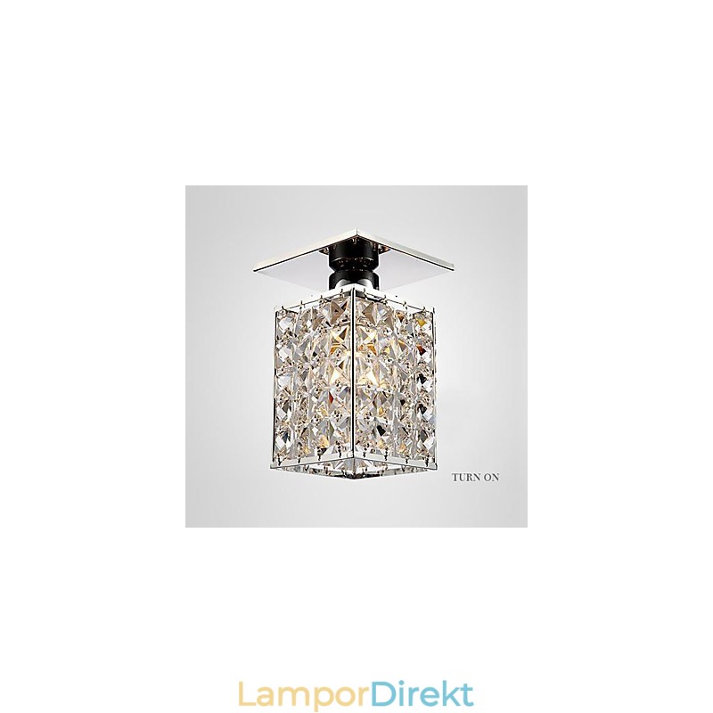 Modern Samtida Kristall Galvaniserad Metall Infälld Montering