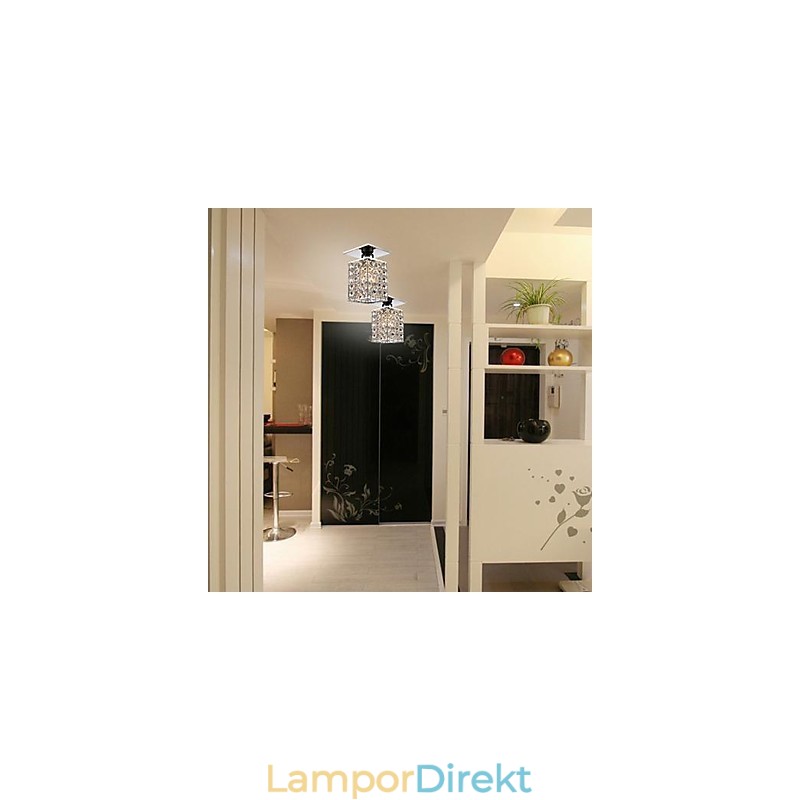 Modern Samtida Kristall Galvaniserad Metall Infälld Montering