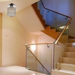 Modern Samtida Kristall Galvaniserad Metall Infälld Montering