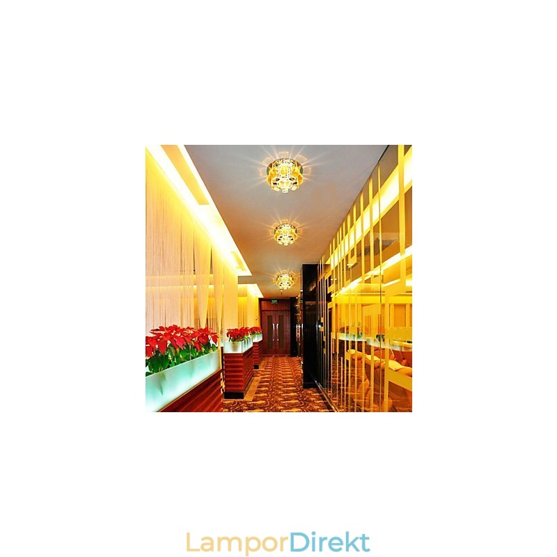 12*4.5Cm Kristalllampa Smd Creativetube Spotlight Absorbera Kupolljus