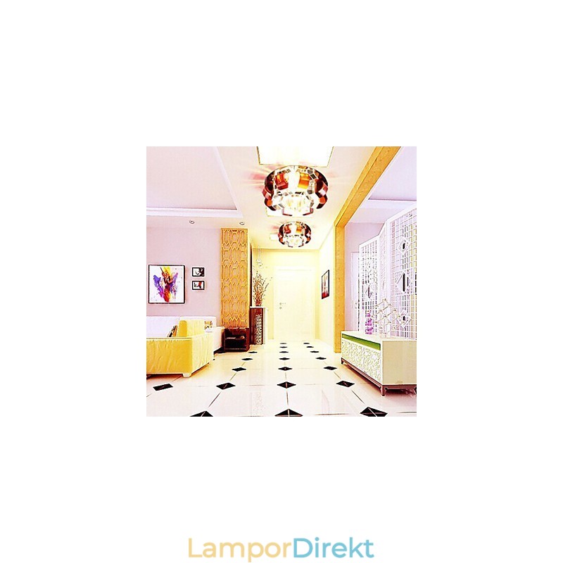 12*4.5Cm Kristalllampa Smd Creativetube Spotlight Absorbera Kupolljus