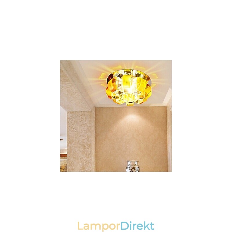 12*4.5Cm Kristalllampa Smd Creativetube Spotlight Absorbera Kupolljus