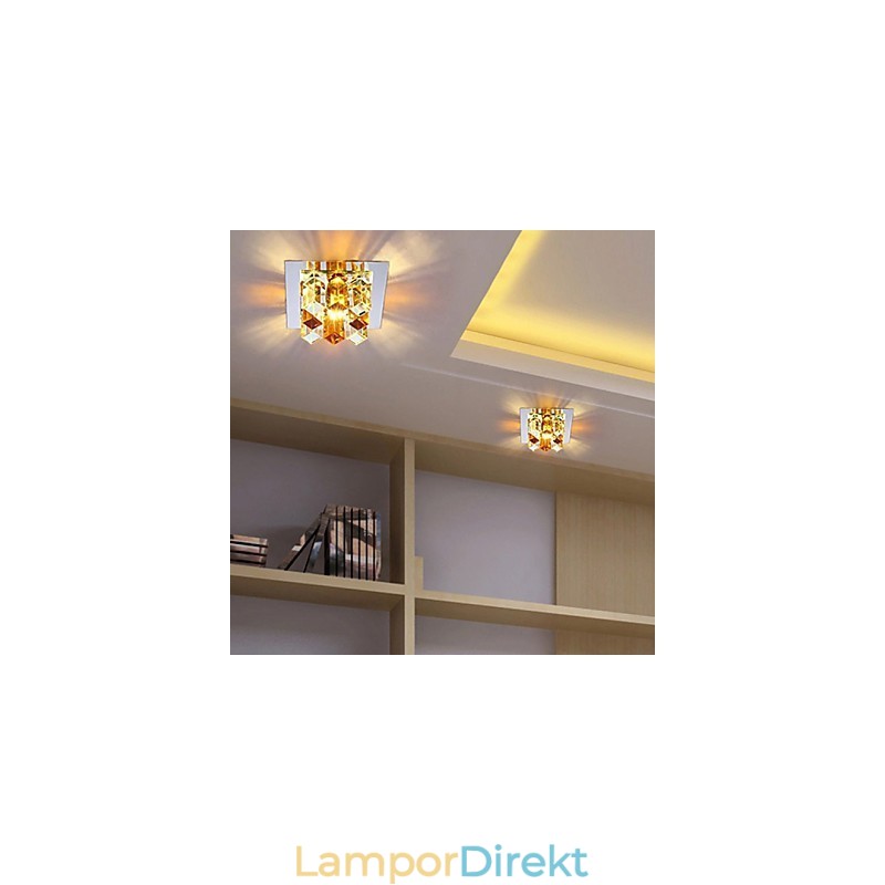 12*4.5Cm Kristalllampa Smd Creativetube Spotlight Absorbera Kupolljus