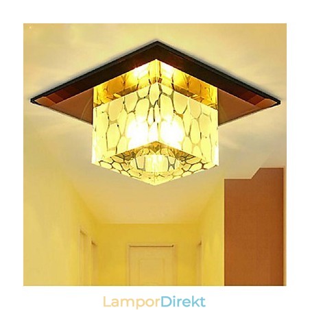 Mini Kristall Taklampa Spotlight 3W Creative Lamprör Ljus Färgglad Färg Fyrkantig Kupolljus Mini Kristall Taklampa Spotlight 3W Creative Lamprör Ljus Färgglad Färg Fyrkantig Kupolljus
