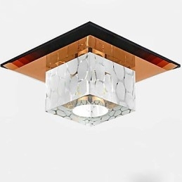 Mini Kristall Taklampa Spotlight 3W Creative Lamprör Ljus Färgglad Färg Fyrkantig Kupolljus