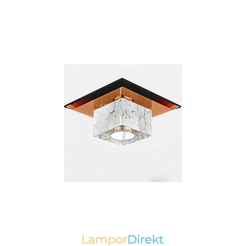 Mini Kristall Taklampa Spotlight 3W Creative Lamprör Ljus Färgglad Färg Fyrkantig Kupolljus