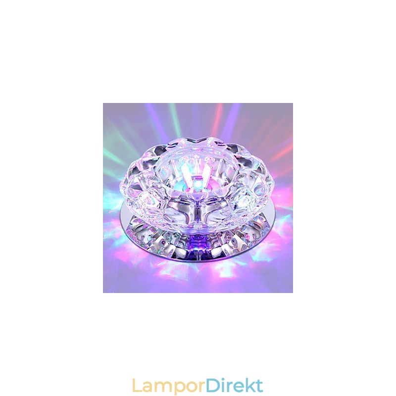 Kristall Taklampa Spotlight Smd 3W Creative Lamp Absorbera Kupolljus